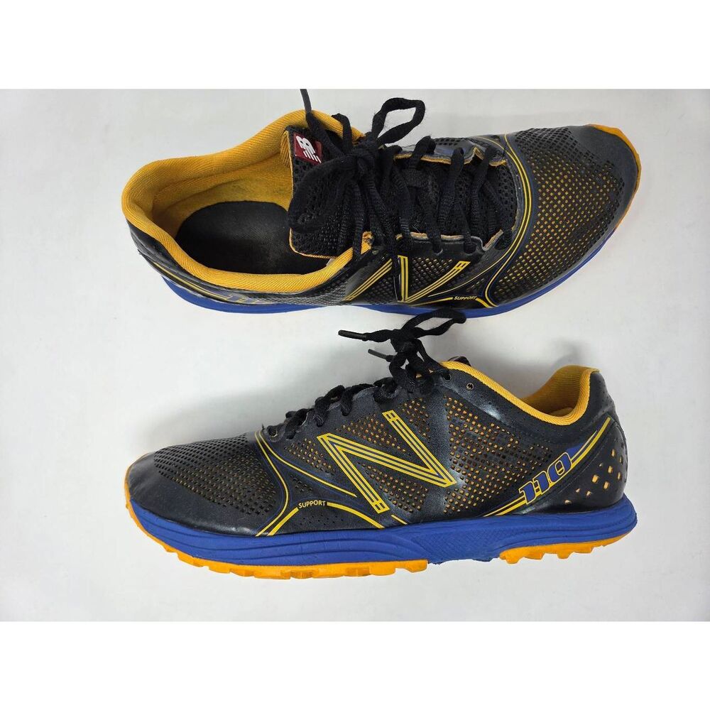 NEW BALANCE 110 RUNNING MT110AK MINIMUS SHOES TRAIL BLACK YELLOW MENS SIZE 10 D